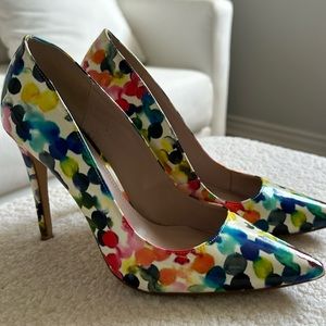 Multicolored 4” spotted heels